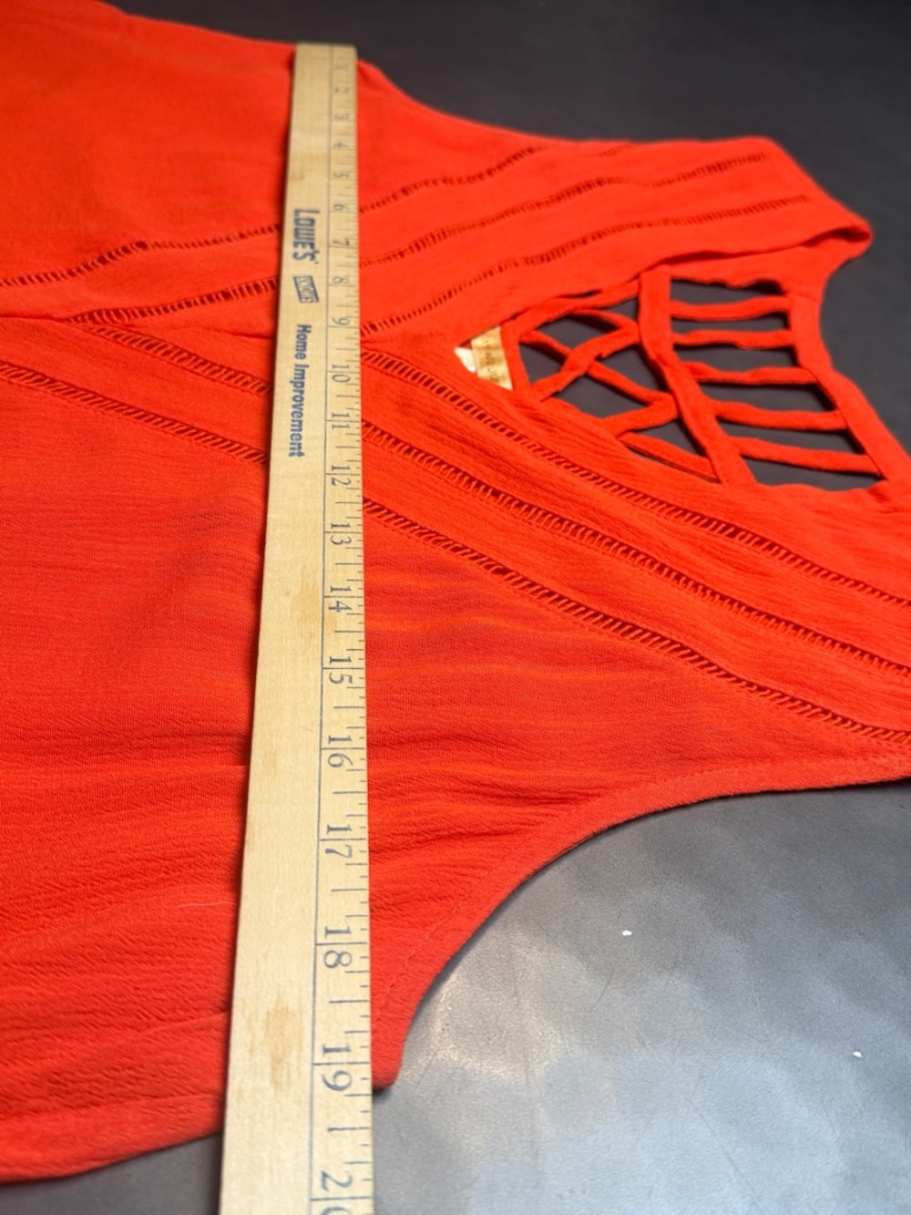 Coral Lattice Back Tank Top Size Large - Picture 3 of 7